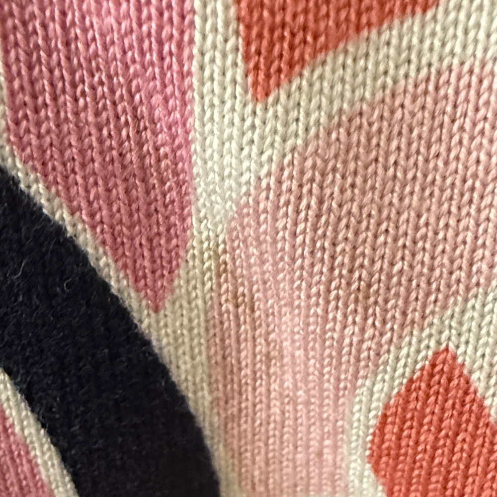 Charter Club Red and Pink Patterned Cardigan - Picture 5 of 6